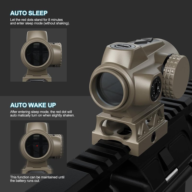 Feyachi V90 2 MOA نقطة حمراء رؤية اهتزاز استيقاظ نقطة حمراء نطاق مقاوم للماء بندقية 1 × 25 مم - Image 3